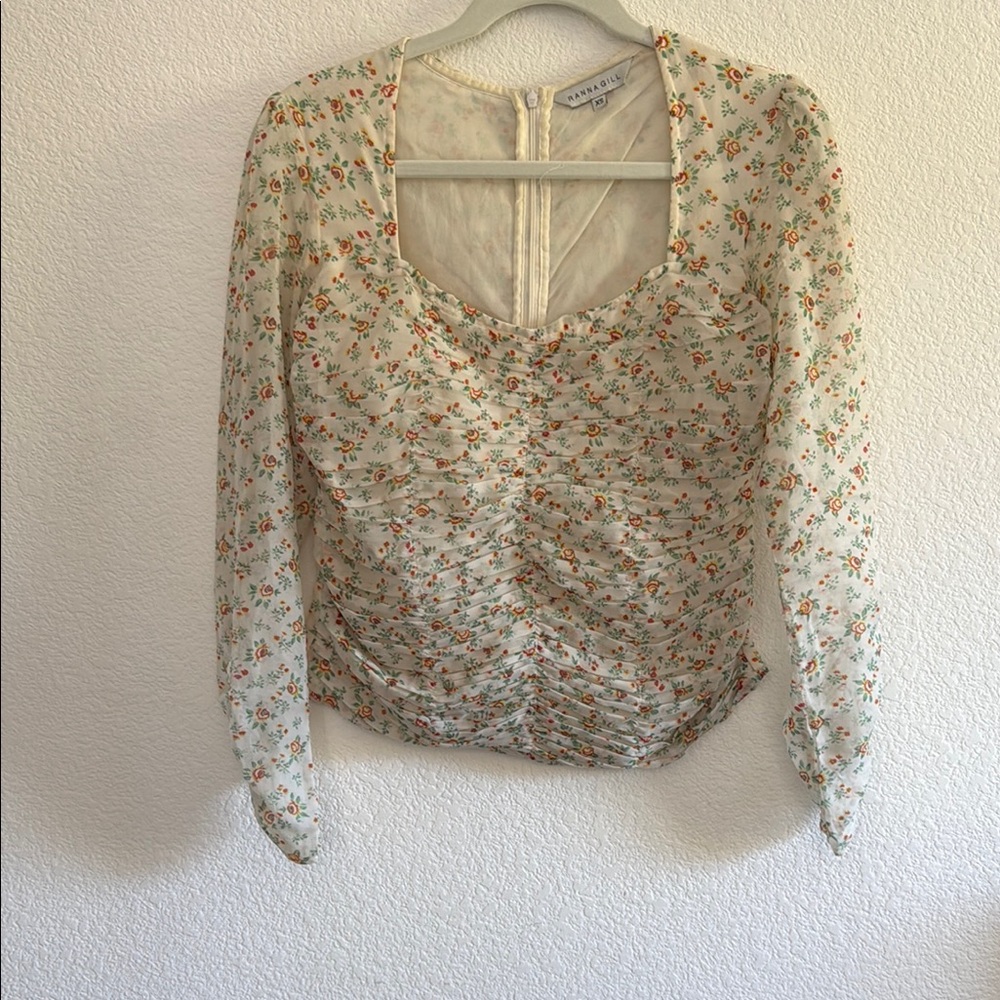 Floral Cream Top